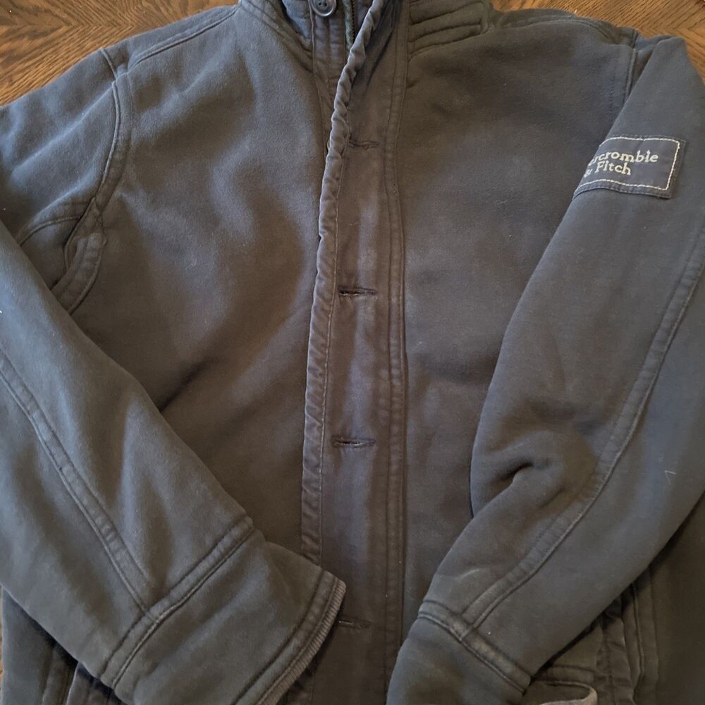 Abercrombie and Fitch VINTAGE Mens Grindstone Creek Jacket Navy Large L Blue - Picture 4 of 14